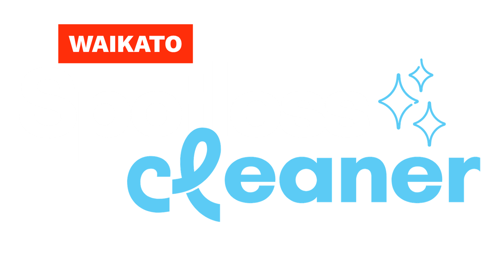 waikato spotless cleaners logofor black backgroud